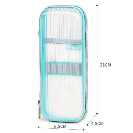 BEYOND PET Plastic Clear Hard Shell Custom School Kids Pencil Case with Zipper for Girls Kids