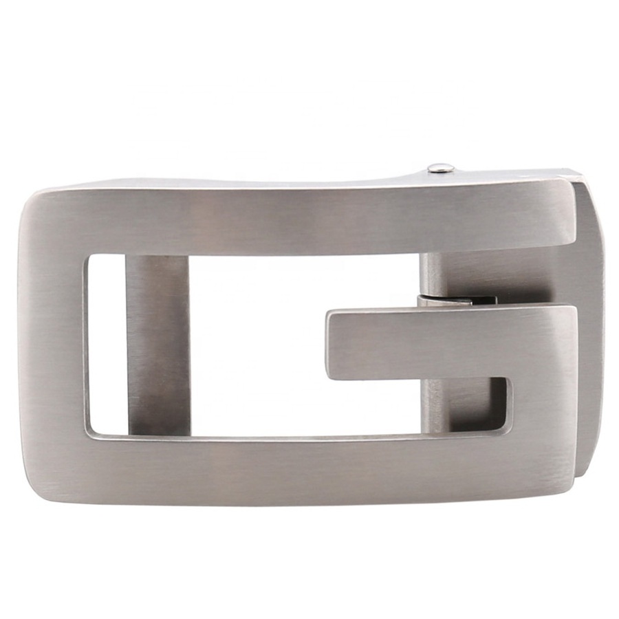 G Design Stainless Steel Ratchet Leather Belt Buckle Silver Golden Belt Buckle