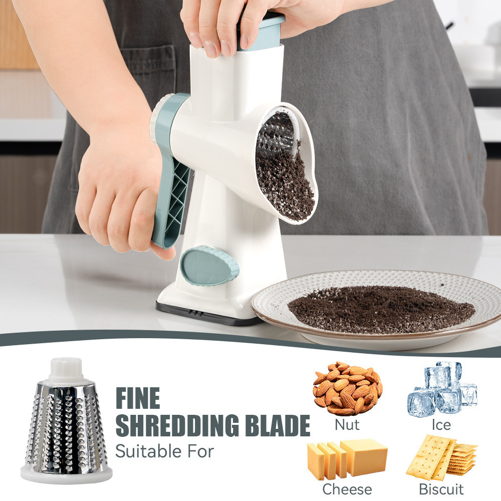 Amazo hand-cranked drum shredder shredded cheese grater potato cucumber slicer multi-function vegetable chopper