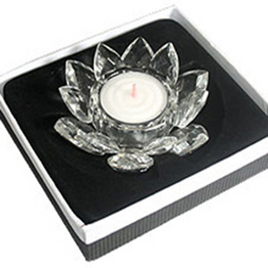 Pure Crystal Lotus Votive Candle Holder