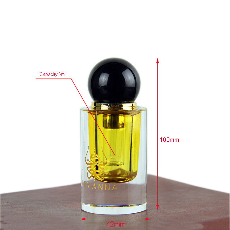 3ml Attar Perfume Glass Bottle Arabian Attar Oud Essential Oil Crystal Bottles With Glass Stick With Packaging Box