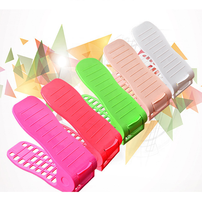 Colorful PP Shoes Storage Rack Thick Plastic Sneaker Organizer SHOE Stand Shelf