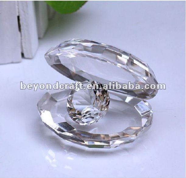 K9 Crystal Shell Glass Mussel With Diamond Crystal Oysters Wholesale