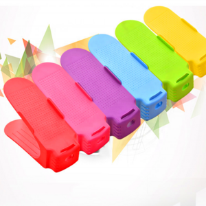 Not Adjustable Plastic Shoes Storage Rack Colorful Poly PP LADY Shoe Organizer Sneaker Slot