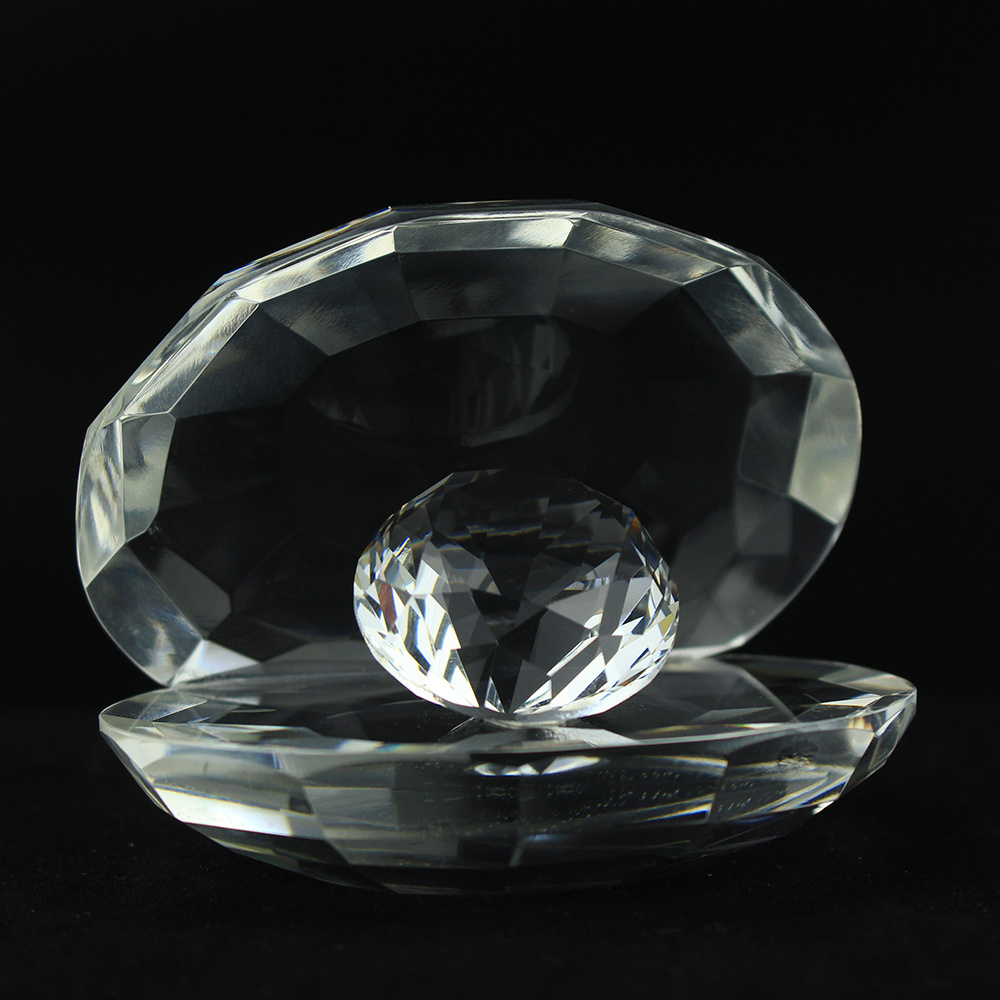 K9 Crystal Shell Glass Mussel With Diamond Crystal Oysters Wholesale