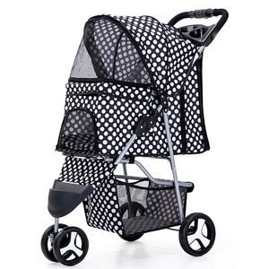 Three wheels oxford pet stroller luxury travel dog pet stroller