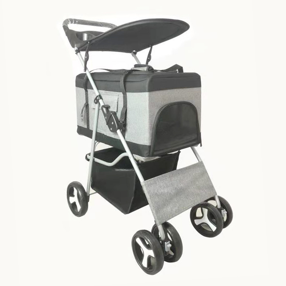 portable pet strollers and Small dog cat trolley Pet Trolley Carriage Cart