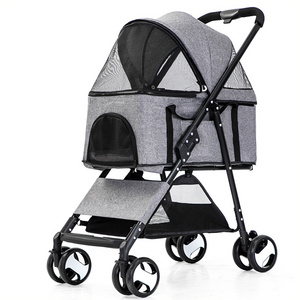 Travel Pet carriage Fold Small Wheelchair Lightweight walker Dog Cart stroller Luxury Pet Dog Stroller 4 Wheels 5.01 Reviews3 bu