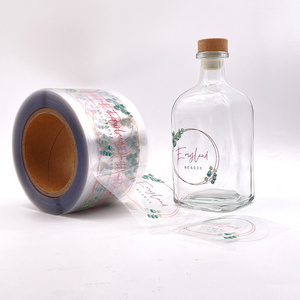 Customized Colourful Gloss Varnish PE Self Adhesive Paper Labels Roll Transparent Sticker