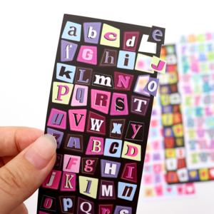 26 English Alphabet Kiss Cut Number Sticker Colorful Word Small Letter Art Decal Decoration DIY Sticker