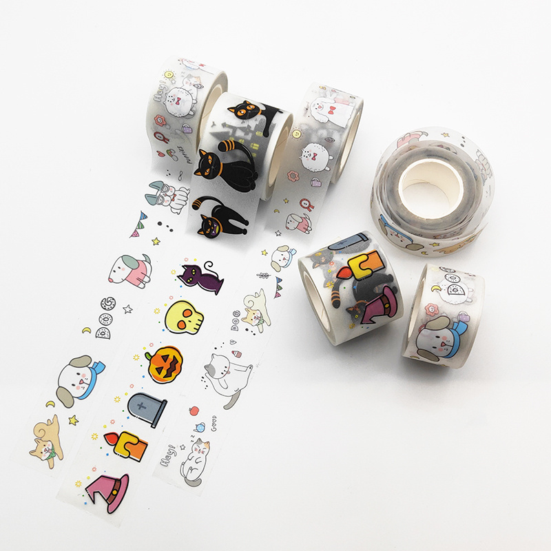 CMYK Wholesale Custom Washi Tape Printed,Colorful Masking Gold Foil Logo Kawaii Paper Washi Tape