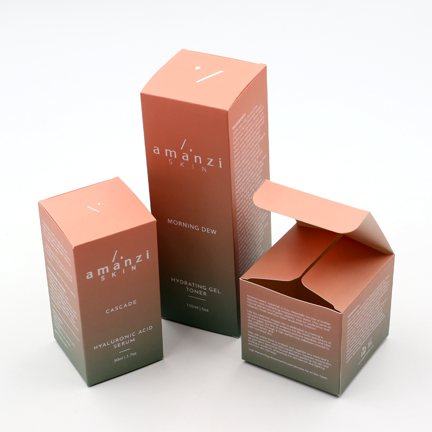 Custom paper box packaging, foldable coated paper packing serum packaging box for essential oil skin care products