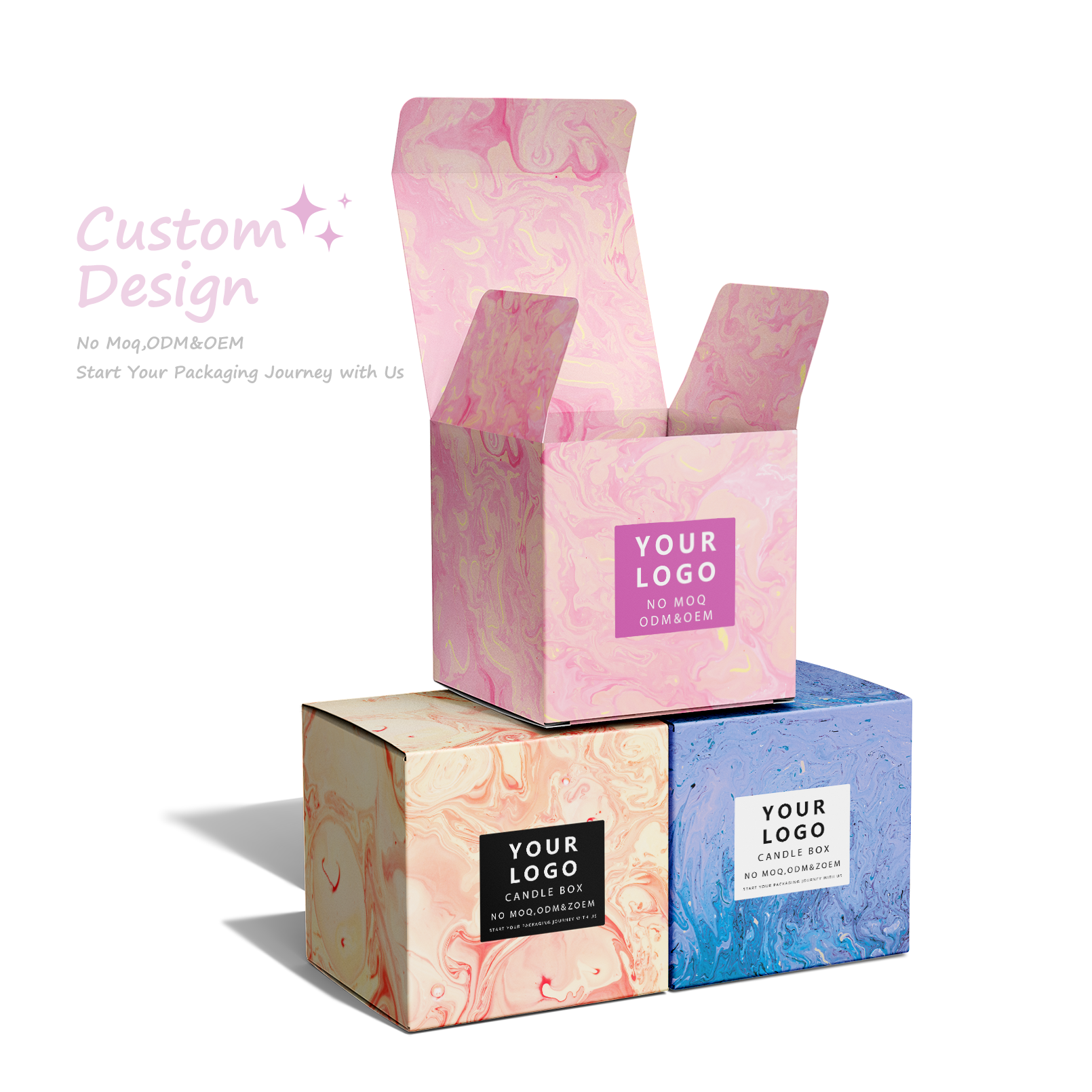 Wholesale Custom logo Paper packing carton box candle / medicine  / food / cosmetic packaging paper boxes for small business