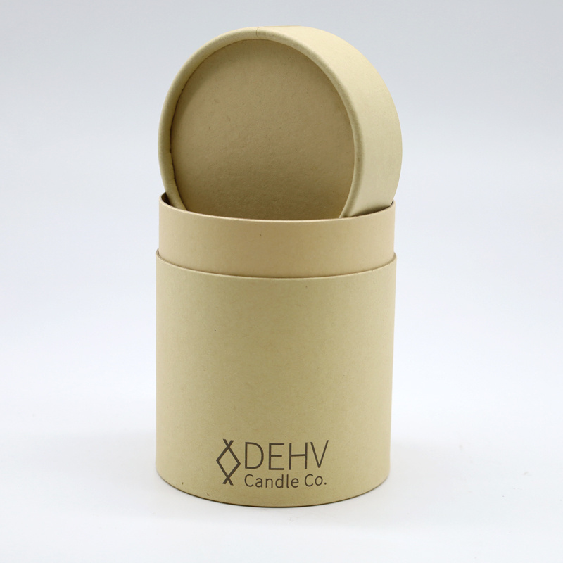 Custom Logo High Quality 100% Biodegradable Brown Kraft Cardboard Paper Tube Packaging For Packing Candle