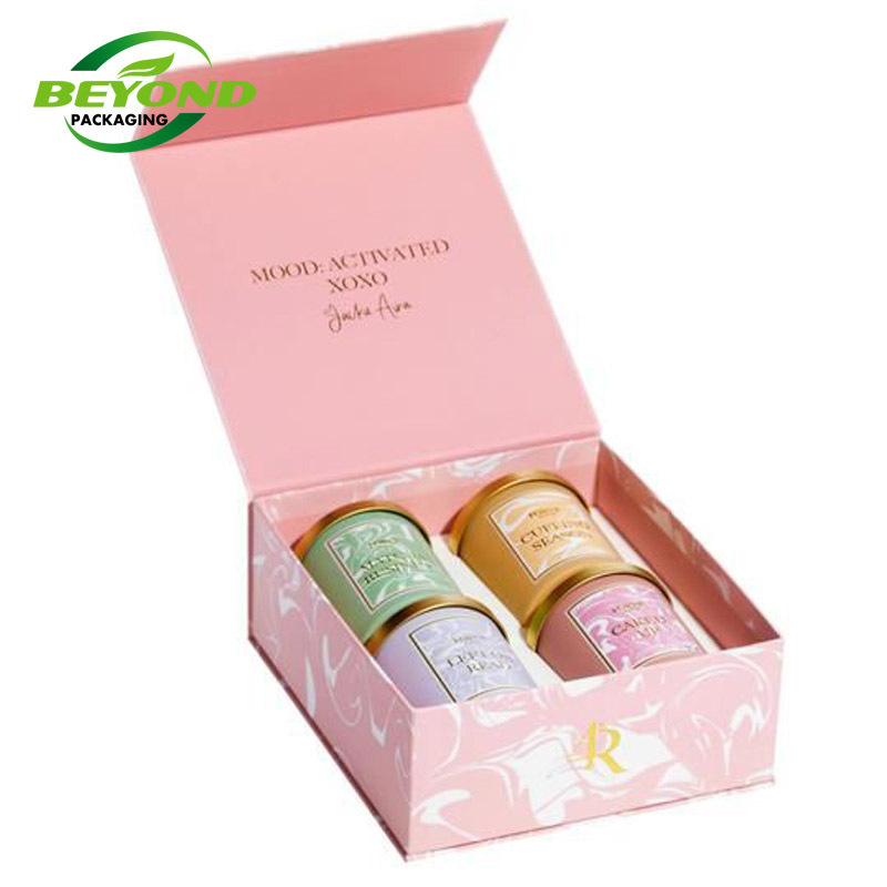 Custom Luxury Rigid Cardboard Magnetic Gift Tea Cylinder Set Packing Box Paper Tea Packaging Box with Insert