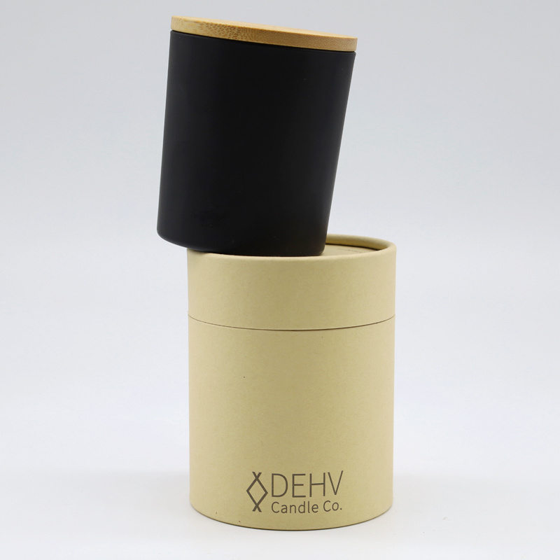 Custom Logo High Quality 100% Biodegradable Brown Kraft Cardboard Paper Tube Packaging For Packing Candle