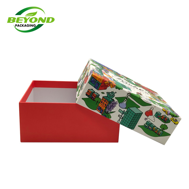 Eco friendly cardboard shoe gift box empty shoe box packaging custom shoe boxes with custom logo packaging