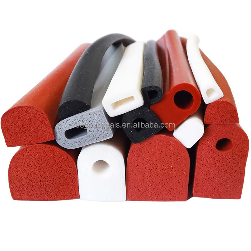 Customized D Shape Rubber Seal Strips Sponge Solid Hollow Rubber D Seal