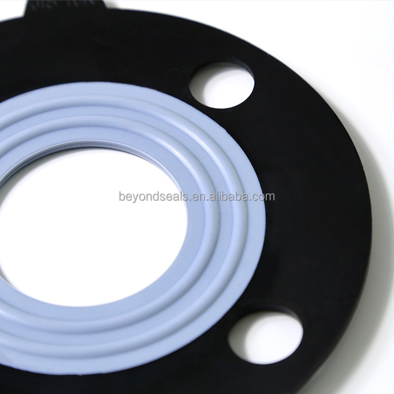 Customized JIS10K Flange Gasket Corrosion-resistant High-temperature Pipeline Seal PTFE/EPDM Rubber Gasket.