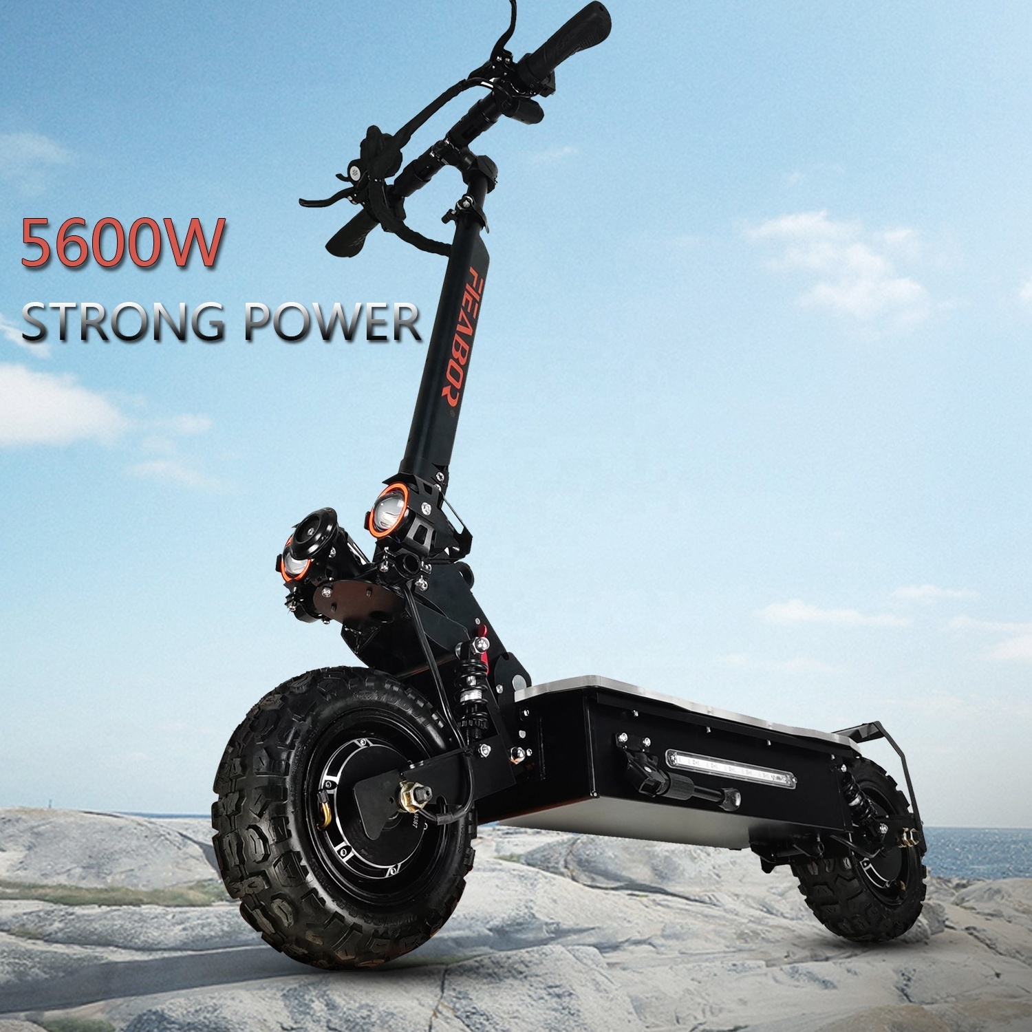 Powerful Dual Motor 75Km/h 100KM Scooters Off Road Foldable 11 Inch Fat Tire Electrical 5600W Electric Scooter