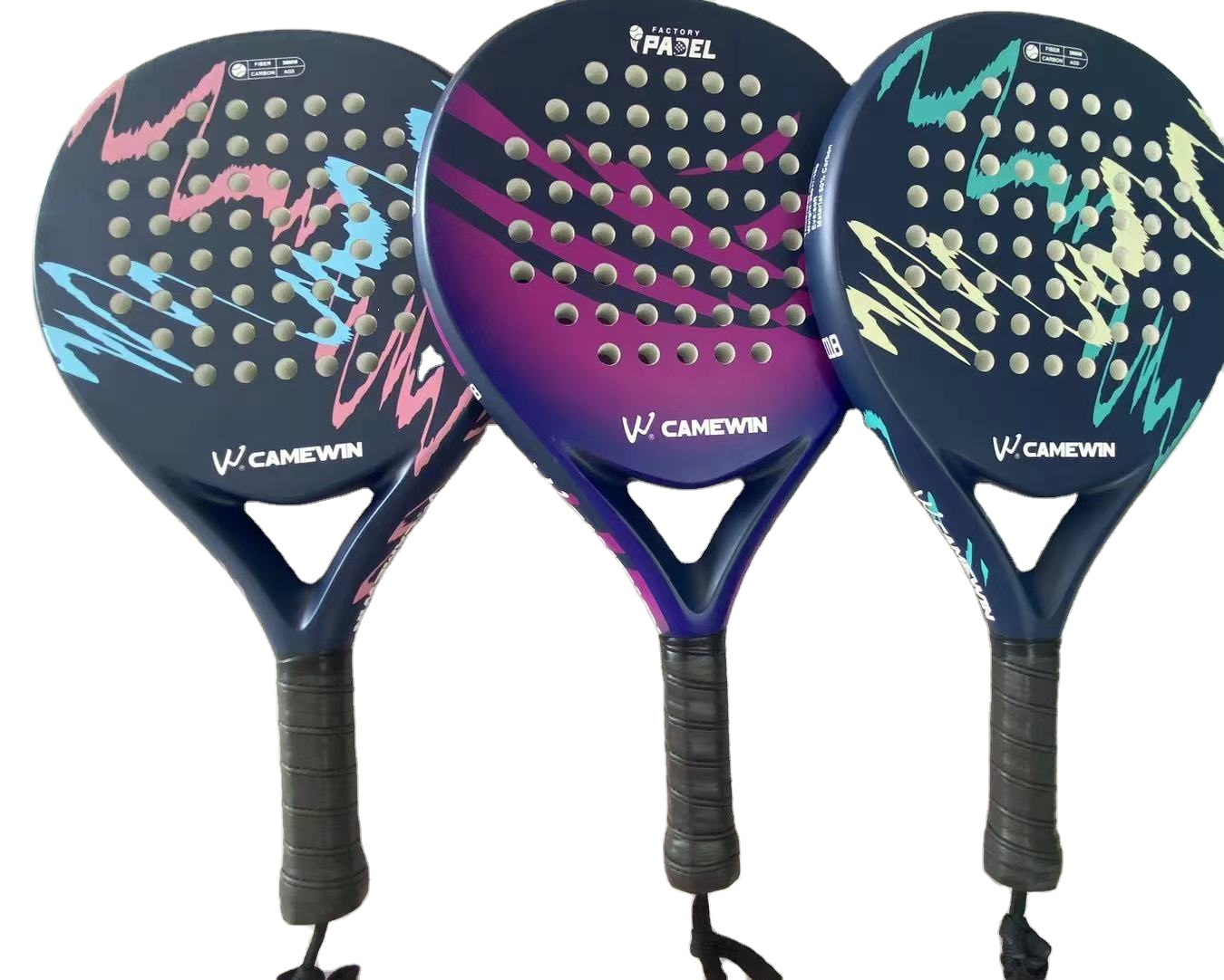 custom High Quality Custom 38mm full Carbon Fiber shovel Tennis Racket Soft EVA padel racket Racquet