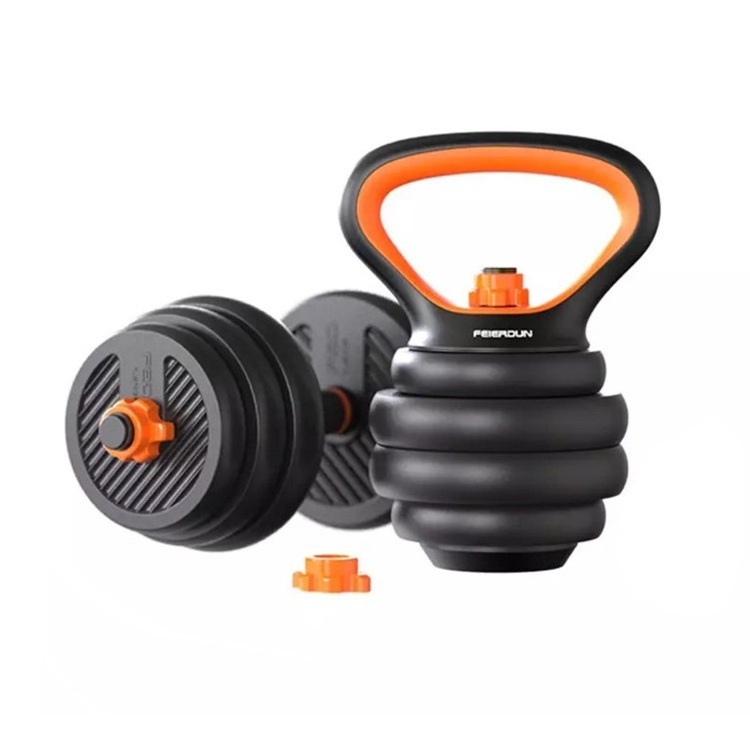 FED Dumbbell Set 6-in-1 adjustable Multi functional Barbell Kettle bell dumbbell