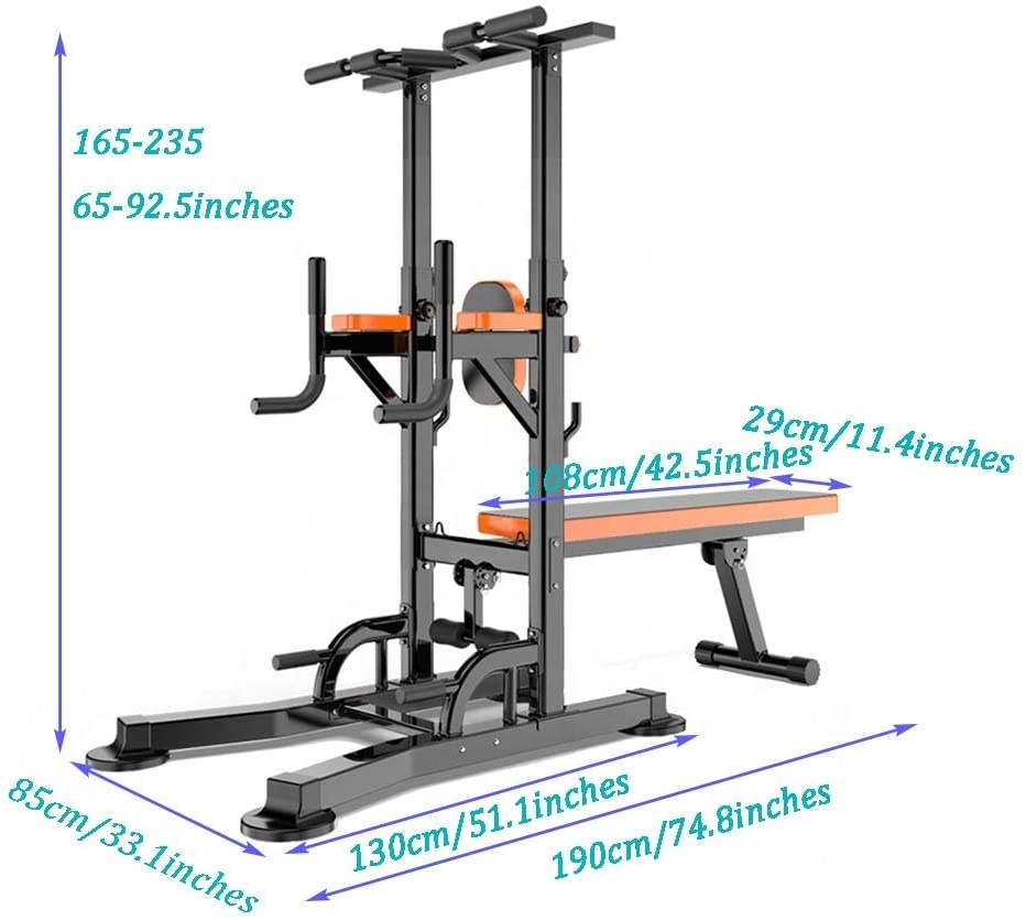 Wholesale Horizontal Bar Power rack with Weight Bench Dip Station Tower Single Parallel Bar Fitness Equipment Pull Up Bar