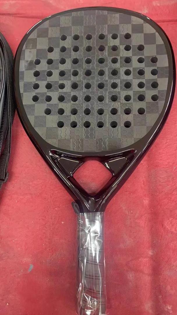 custom High Quality Custom 38mm full Carbon Fiber shovel Tennis Racket Soft EVA padel racket Racquet