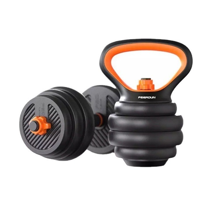 20kg Without Pot Handle Barbell Kettlebell Dumbbell Six-in-One Set Adjustable Rubberized Environmental Dumbbell