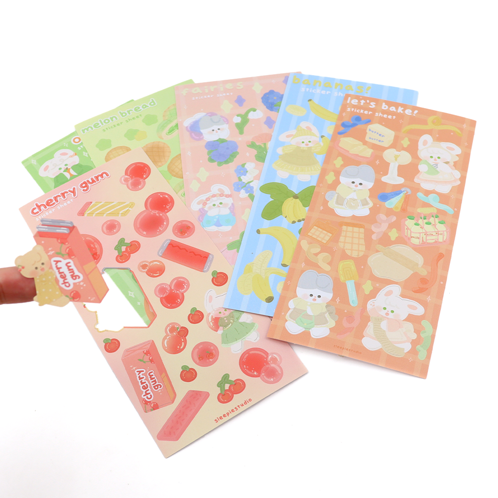 Waterproof Removable Vinyl Glitter Pvc Planner Custom Kiss Cut Sticker Sheets Printing Holo Sticker Suppliers