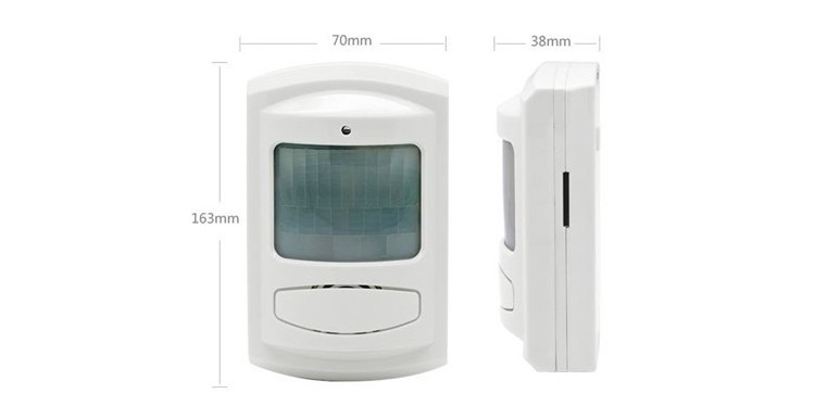 Alarm system accessories Anti-intruder 433mhz wireless motion sensor with led light