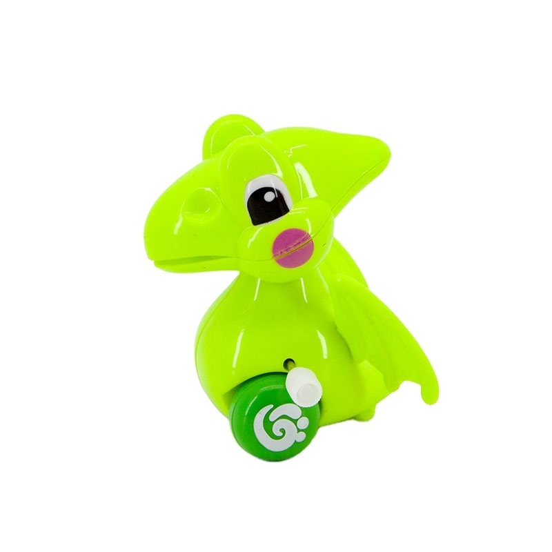 wind up plastic small cartoon dinosaur toys with swing head and wings