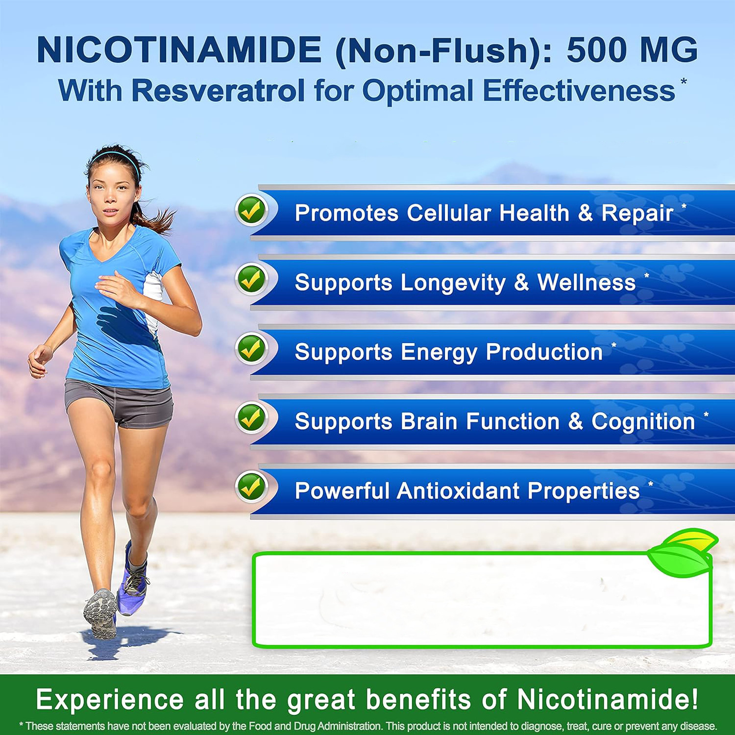 Lifeworld NAD nicotinamide mononucleotide 500mg organic 20% resveratrol extract powder niacinamide capsules nicotinamide tablets