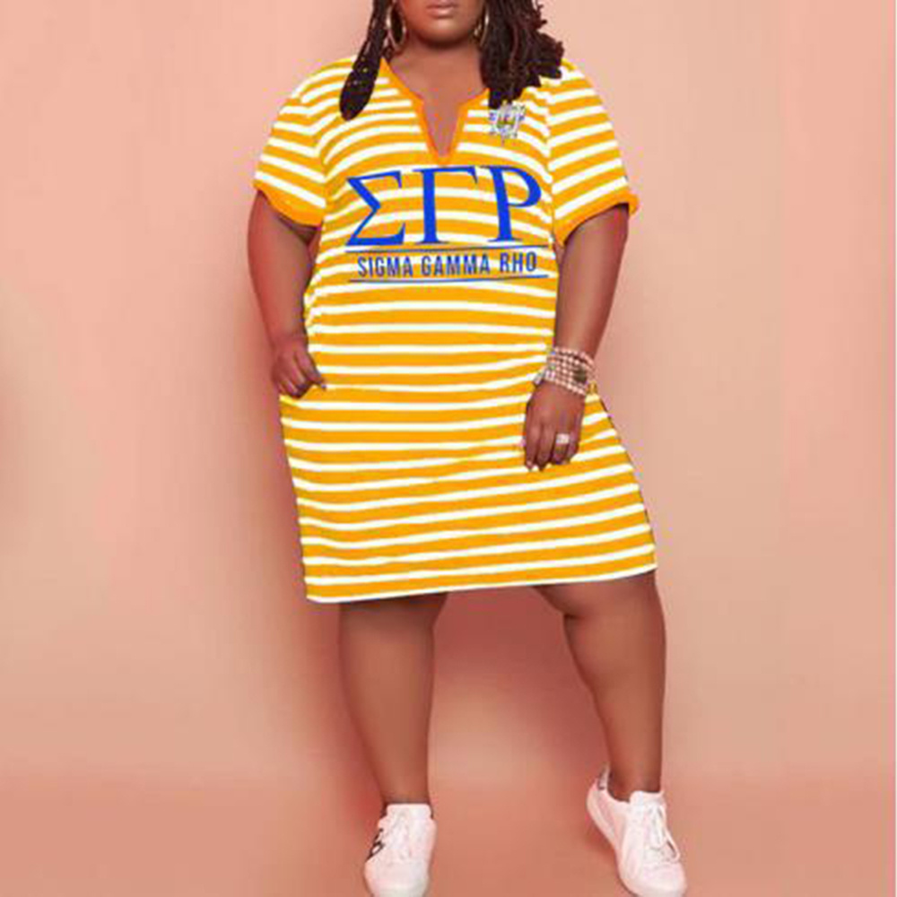 2023 New new summer European and American blue and white  for Finer Women women's stripe V-neck dress