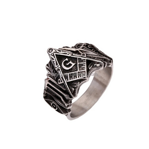 MASTER MASON Vintage Masonic Symbol Ring Freemasonry Medieval Templar All Seeing Eye Ring Punk Jewelry Gift