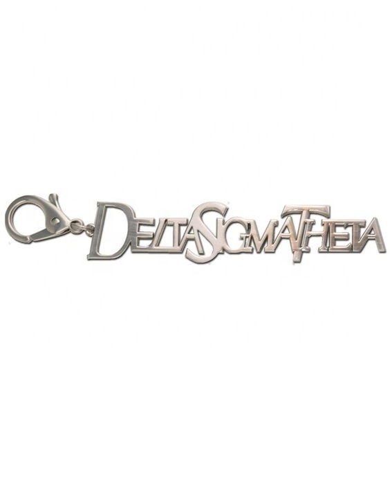 Gold Metal Alphabet Letter Keyholder Delta Sigma 316 Stainless steel Keychain