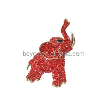 Greek Sorority Symbol DS Delta Sigma Theta Inspired Red Golf Elephant Brooch Pin