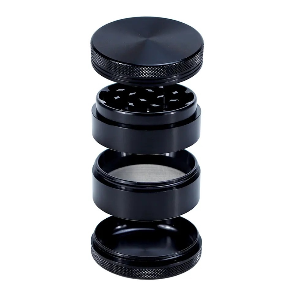 Custom Powerful Magnetic Printed Herb Grinder Container Stainless Steel 4 Piece Metal 3 Inch Aluminum Tobacco Herb Grinder