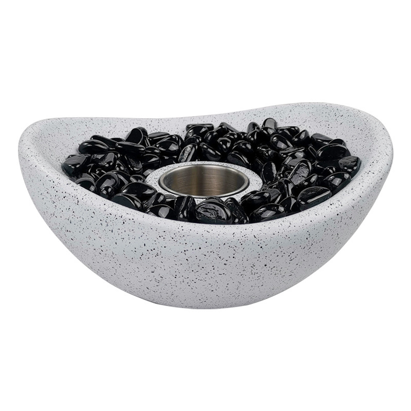 Table Top Bowl Concrete Tabletop Fire Bowl Indoor Outdoor Portable Personal Rubbing Alcohol Fireplace  Fire Pit