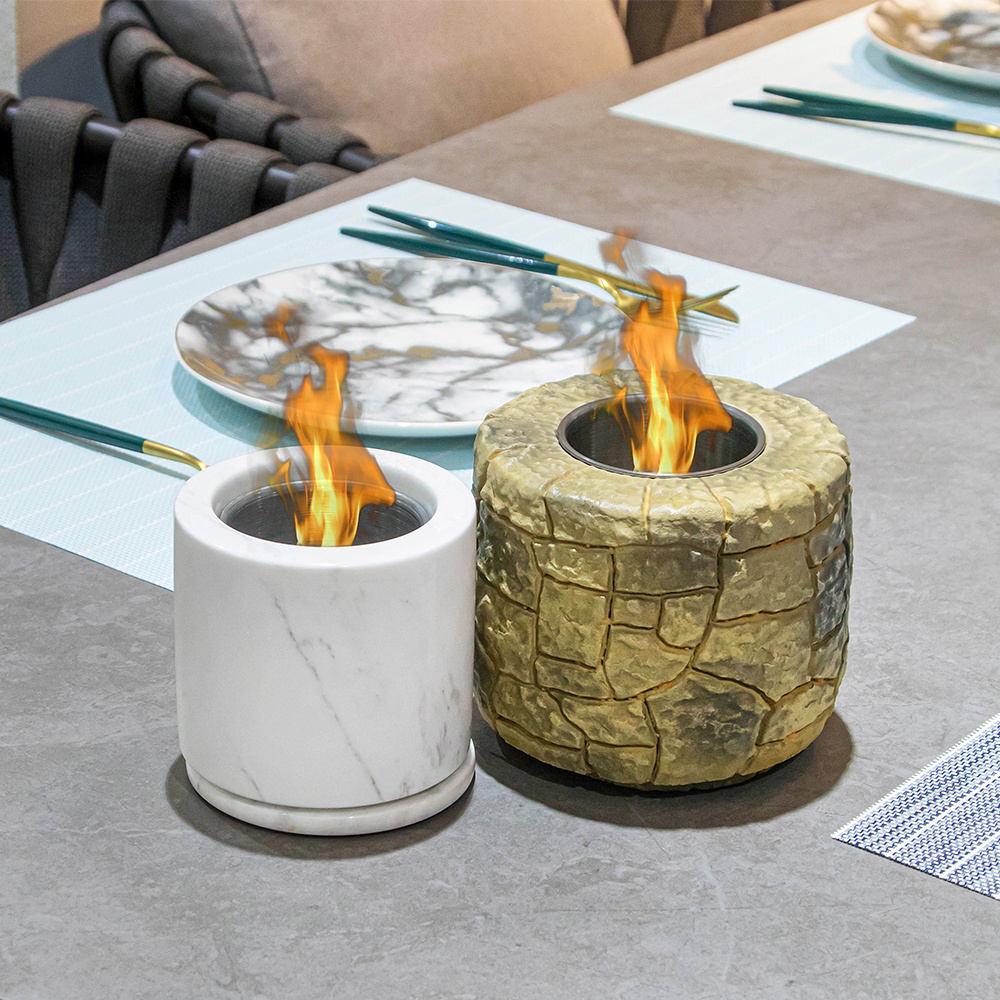 Freestanding Bio Ethanol Tabletop Fire Pit Bowl Table Top Rubbing Alcohol Fireplace Stove Indoor Smokeless Mini Fire Pit