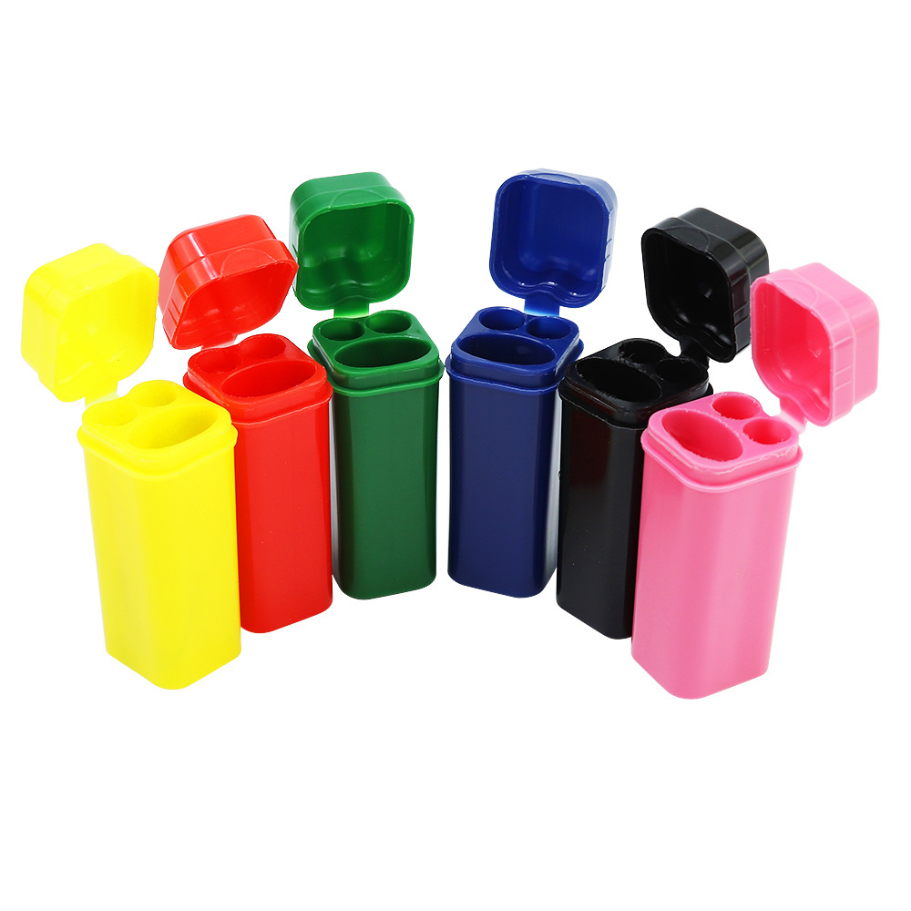 Portable Mini Plastic Pocket with Lighter Storage Travel Waterproof Airtight Pink Tube Packaging Cigar Case Smoking Accessories