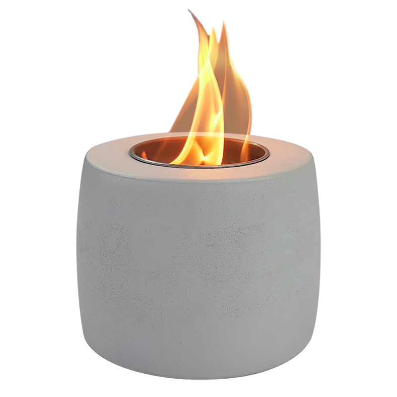 Real Flame Cement Outdoor Fire Pit Table Portable Fire Place Alcohol  Fire Bowl For Making Smores