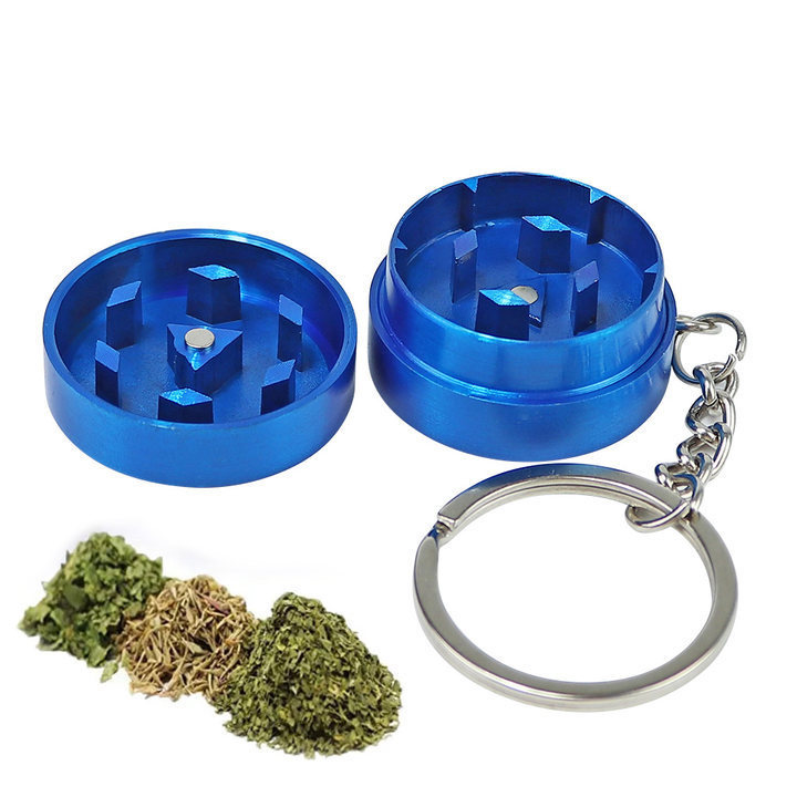 Smoking double layer tobacco separion herb grinder zinc 30mm mini keychain herbal grinders