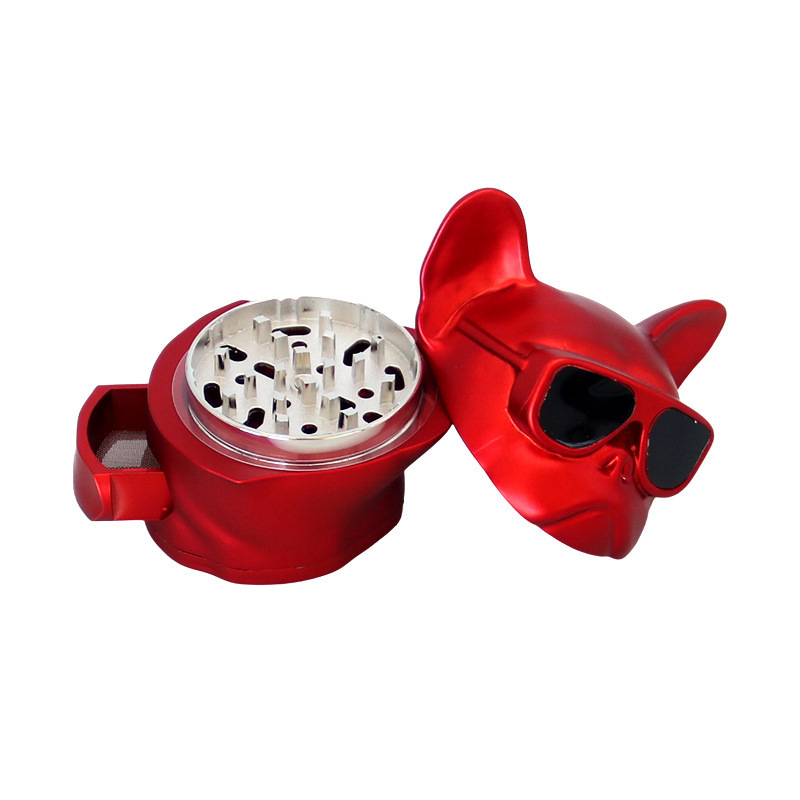 Dog Shape Smoking Non Stick Herb Grinder  with Drawer for Tobacco OEM Fresh Herb Grinder Kitchen