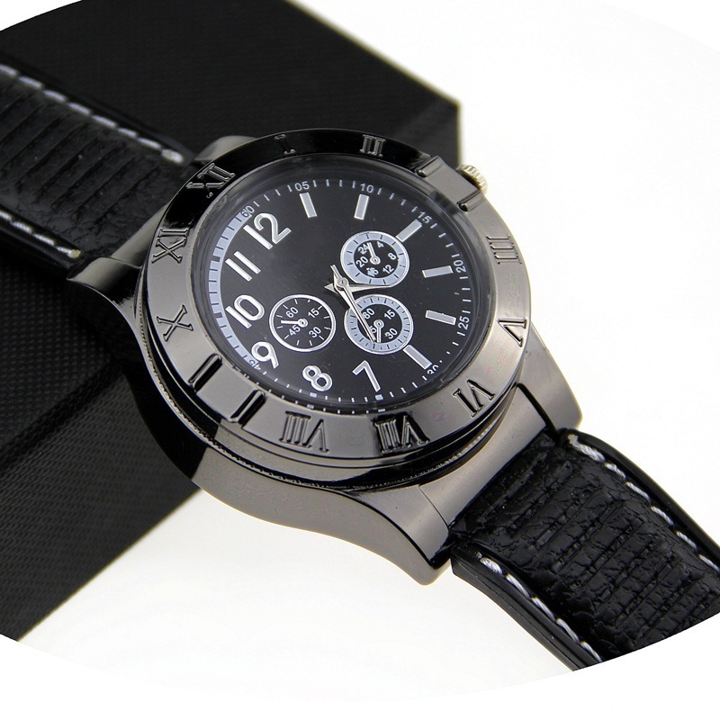 Fashion USB Rechargeable Wrist Watch Lighter Flameless Wristwatches Zinc Alloy CLASSIC Accept Custom Logo 250g 4.5*1.6CM