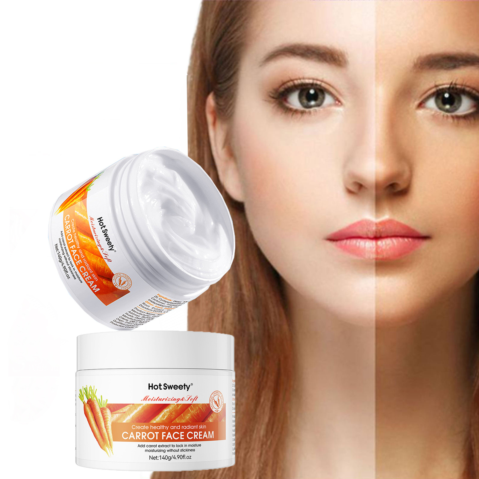 OEM/ODM Private Label Beauty Moisturizer Carrot Cream Skin Whitening Cream Lotion Carotone Face Cream