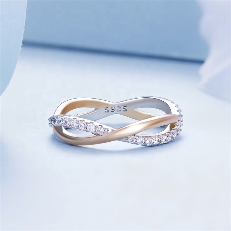 OEM fine jewelry fancy diamond size ring designer marriage natural stone crystal gold fill cross wedding rings for women