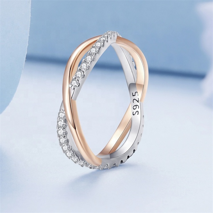 OEM fine jewelry fancy diamond size ring designer marriage natural stone crystal gold fill cross wedding rings for women