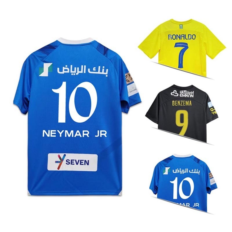 23 24 New Hilal Shirt Saudi Arabia Riyadh Al  Breathable Football Training Shirt Custom 10# JR Fans Soccer Riyadh Jersey