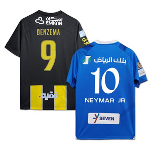 23 24 New Hilal Shirt Saudi Arabia Riyadh Al  Breathable Football Training Shirt Custom 10# JR Fans Soccer Riyadh Jersey